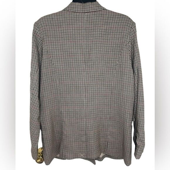 Rails Cambridge Plaid Houndstooth Jac Double Breasted Academia Blazer Large - Picture 3 of 16